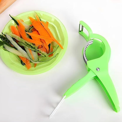 2 in 1 Vegetable Cutter With 5 Sharp Blade & Peeler