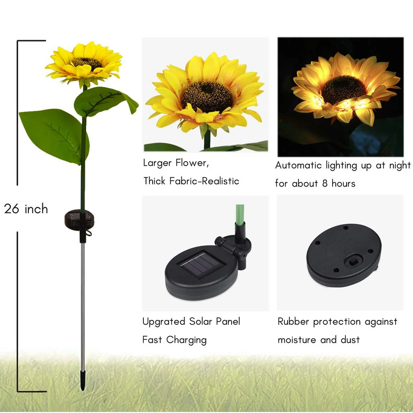 Waterproof Solar Sunflower LED Light