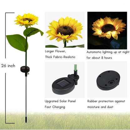 Waterproof Solar Sunflower LED Light