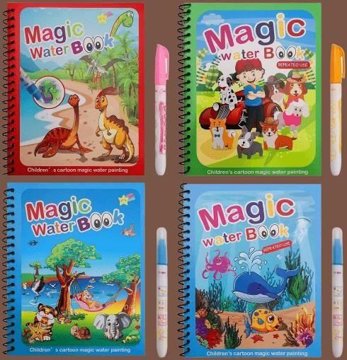 Magical Water Painting Book (Set of 4)