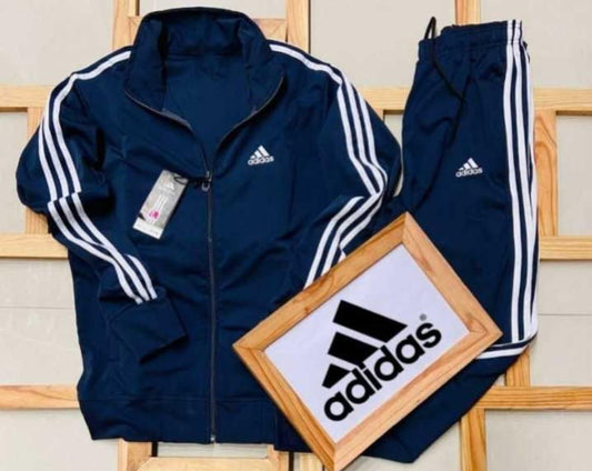 Lycra Side Stripe Full Sleeves Tracksuit